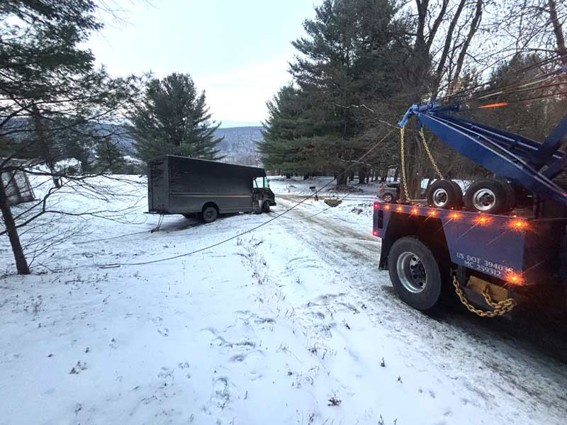 Crosskeys Towing and Road Service Mansfield PA Winching A Truck