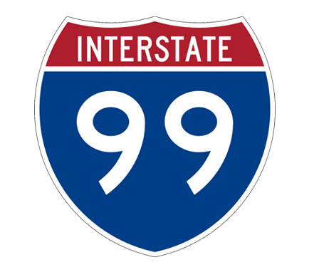 Interstate 99 Sign Towing Service Corridor Mansfield PA